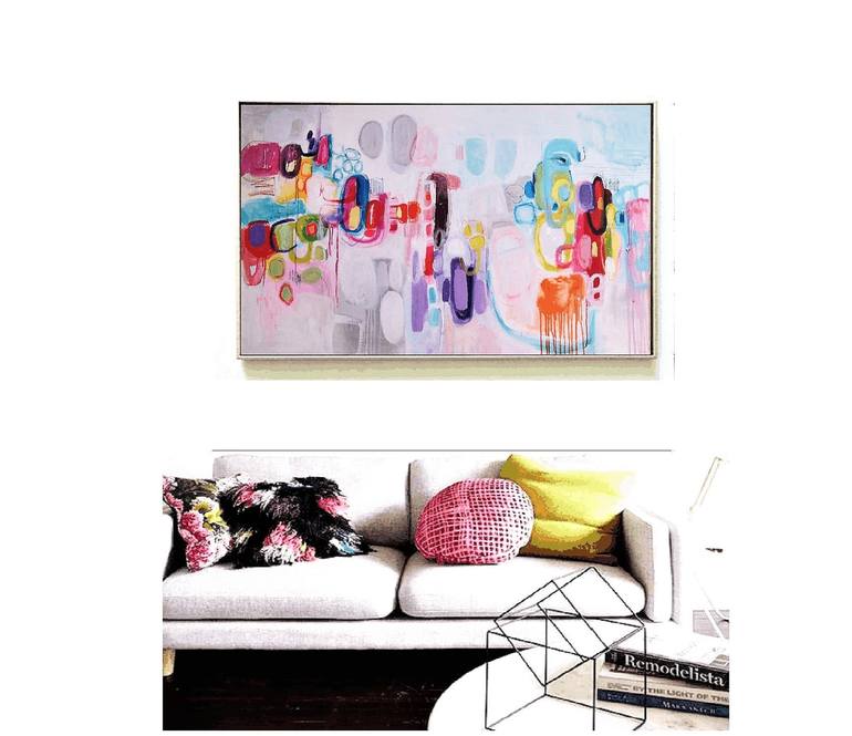 Original Fine Art Abstract Painting by Jolina Anthony