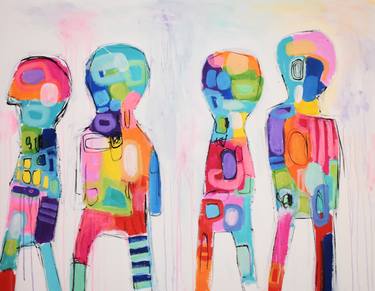 Original Figurative Abstract Paintings by Jolina Anthony