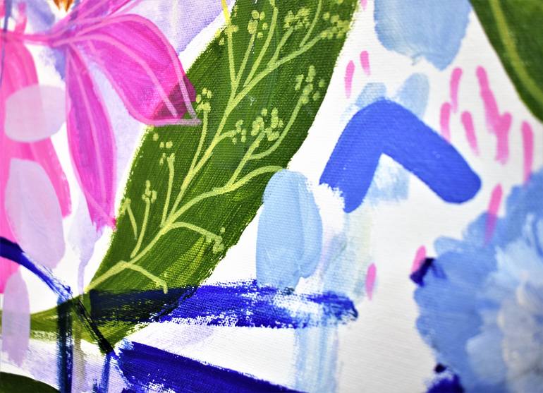 Original Abstract Floral Painting by Jolina Anthony