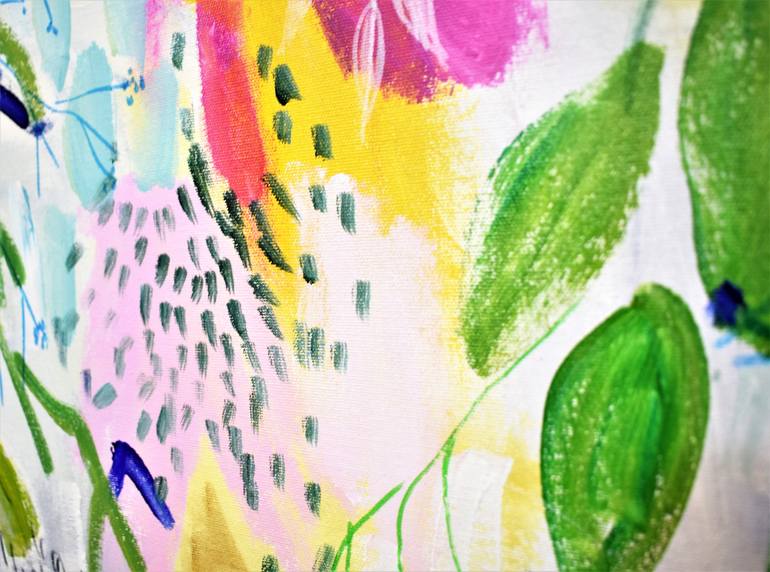 Original Abstract Floral Painting by Jolina Anthony