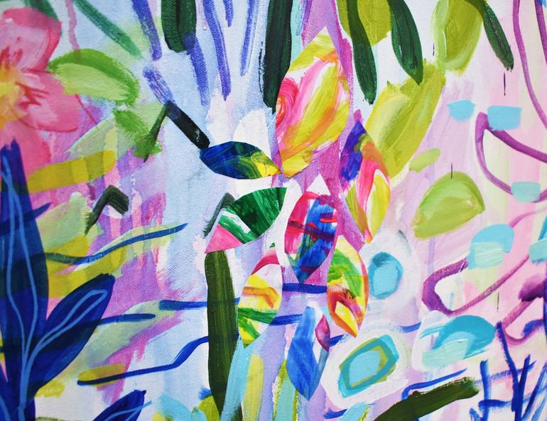 Original Abstract Floral Painting by Jolina Anthony
