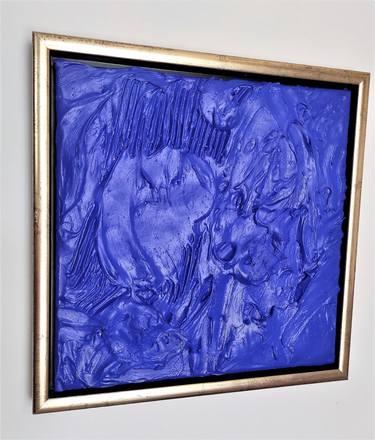 framed blue wall sculpture thumb