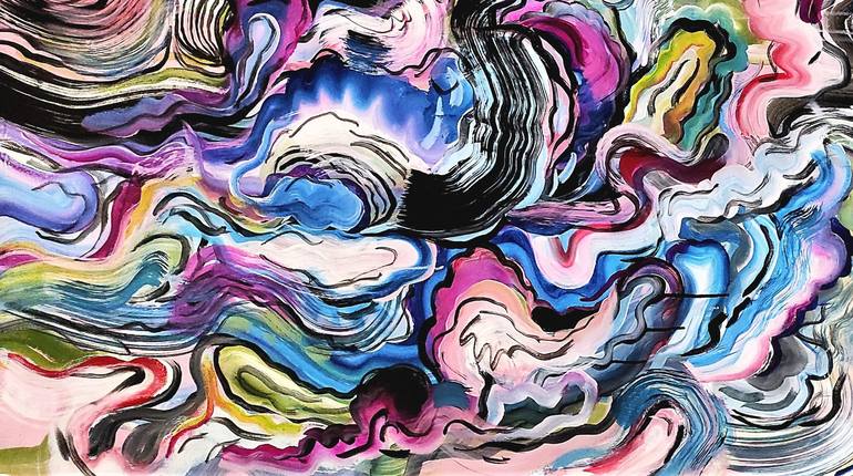 Original Fine Art Abstract Painting by Jolina Anthony