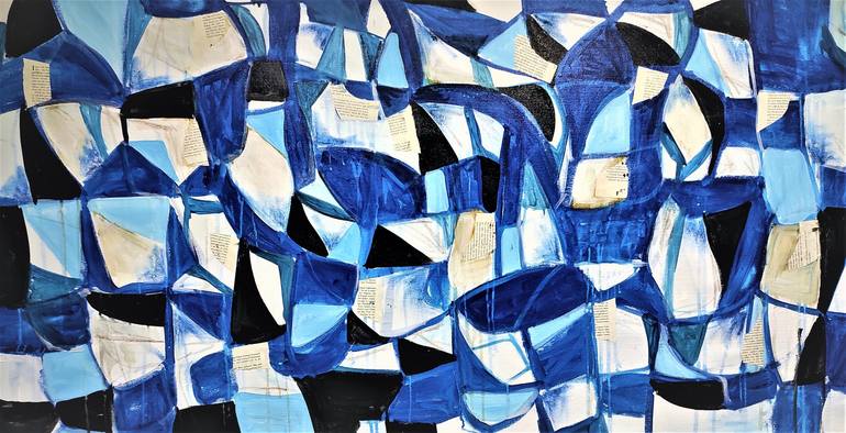 Original Cubism Abstract Painting by Jolina Anthony