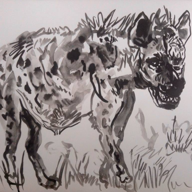 hyena drawing