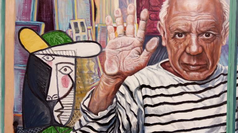 Original Figurative Pop Culture/Celebrity Painting by William Rafael Marquina Buitrago