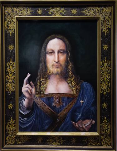 Saatchi Art Artist William Rafael Marquina Buitrago; Paintings, “The Great Savior of the World (study-copy for Leonardo da Vinci’s Salvator Mundi)” #art
