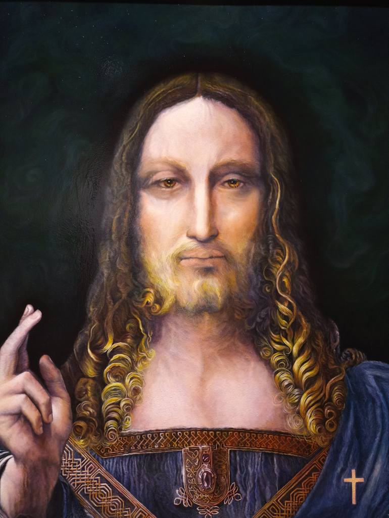 Original Religious Painting by William Rafael Marquina Buitrago
