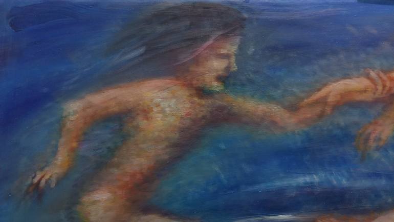 Original Expressionism Nude Painting by William Rafael Marquina Buitrago