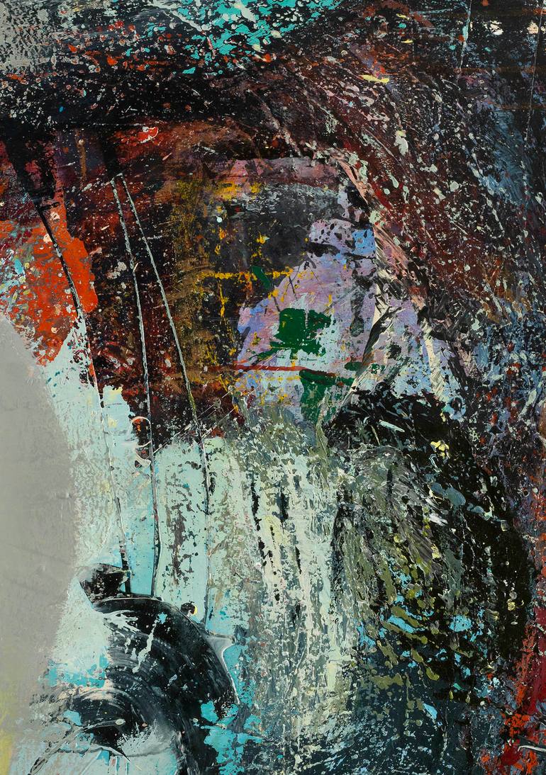 Original Abstract Expressionism Abstract Painting by Evangelos Vangelatos