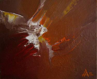 Original Abstract Fish Painting by Anatoli Antonov