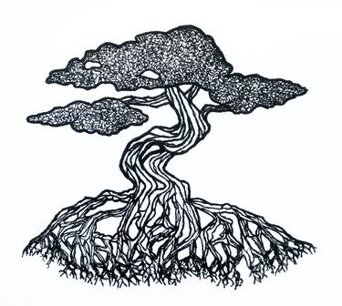 Original Fine Art Tree Drawings by Rachelle Gardner-Roe