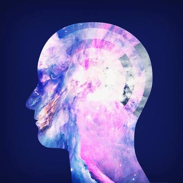 Abstract Space / Universe / Galaxy Face Silhouette thumb