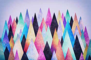 Colorful Abstract Geometric Triangle Peak Wood's thumb