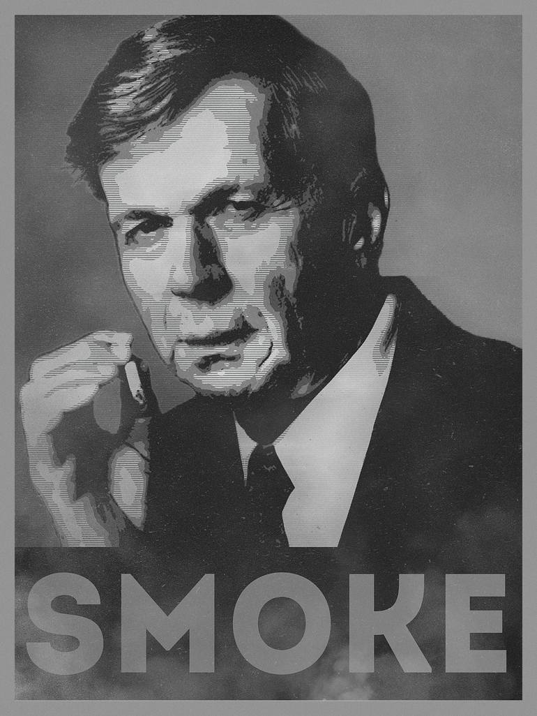 Smoke! Funny Obama Hope Parody (Smoking Man) - Print