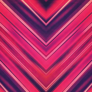 Modern Red / Black Stripe Abstract Stream Lines Texture Design (Symmetric edition) thumb