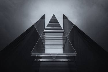 The Hotel (experimental futuristic architecture photo art in modern black & white) - Limited Edition 1 of 25 thumb