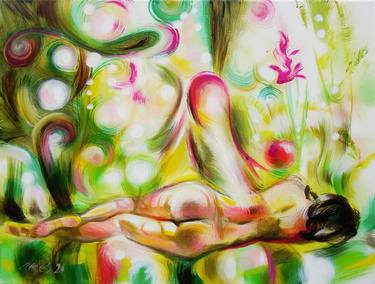 Original Nude Painting by Claudiu Presecan