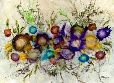 Original Floral Paintings by Danguole Serstinskaja