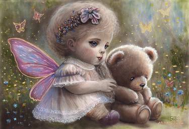 Fairy With Her Teddy Bear thumb