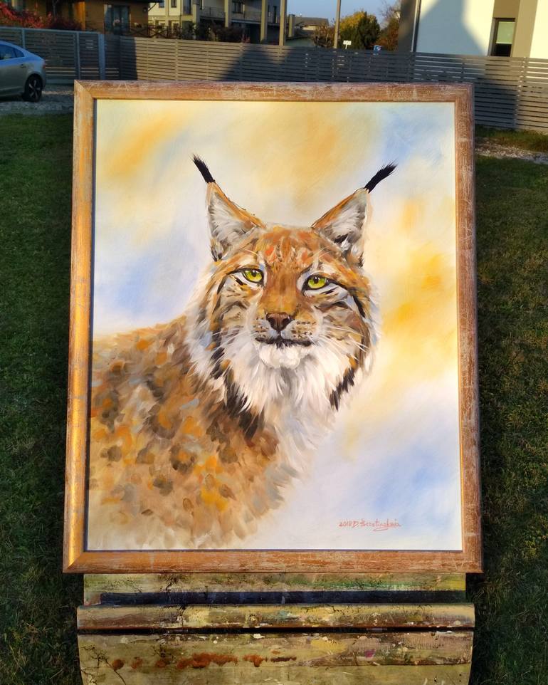 Original Impressionism Cats Painting by Danguole Serstinskaja