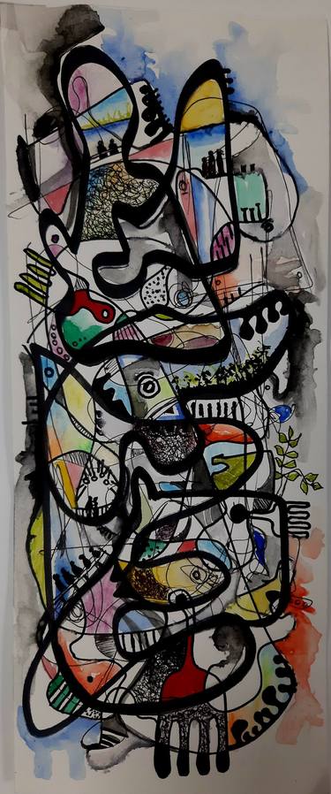 Original Abstract Expressionism Abstract Paintings by Isiavwe Ufuoma