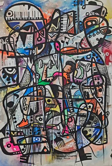 Print of Abstract Expressionism Abstract Paintings by Isiavwe Ufuoma