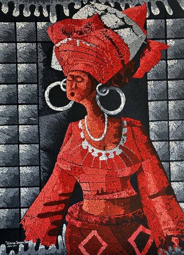 Original Abstract World Culture Paintings by Isiavwe Ufuoma