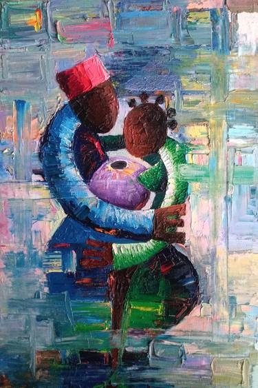 Print of Abstract Family Paintings by Isiavwe Ufuoma