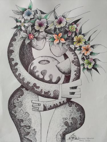 Print of Fine Art Abstract Drawings by Isiavwe Ufuoma