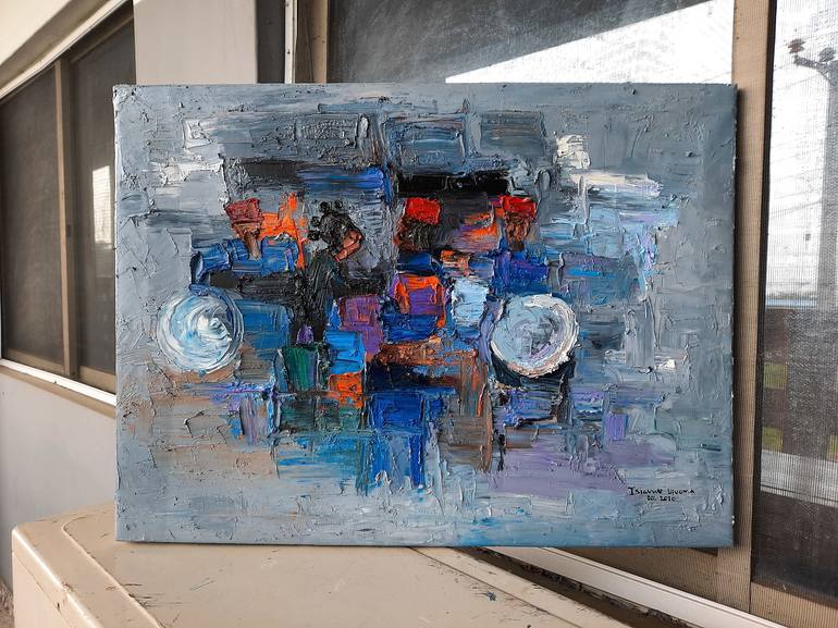 Original Abstract World Culture Painting by Isiavwe Ufuoma