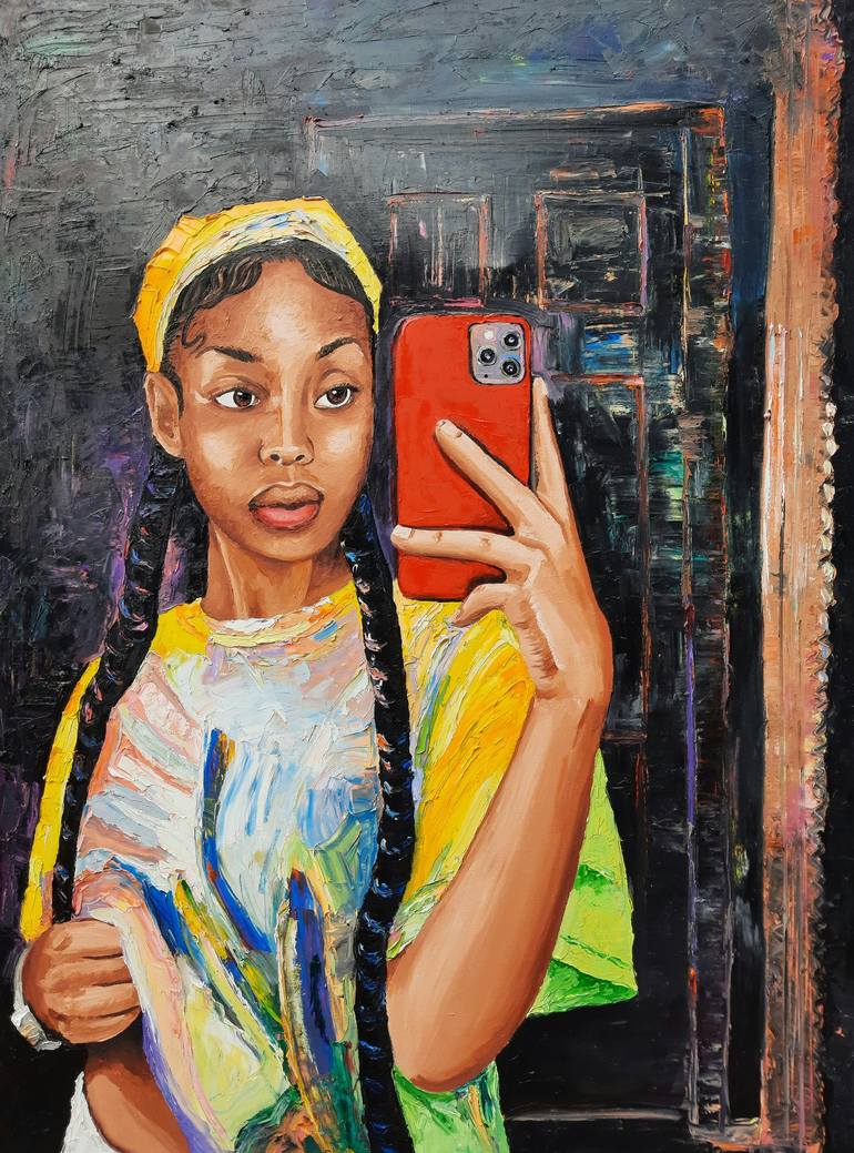 Selfie Girls Art Print