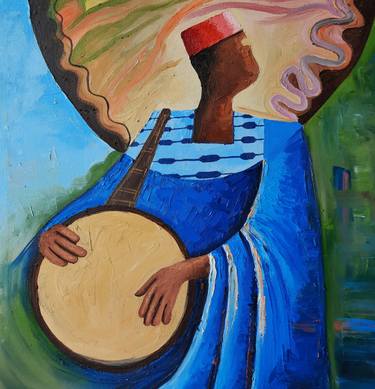 Print of Abstract Performing Arts Paintings by Isiavwe Ufuoma