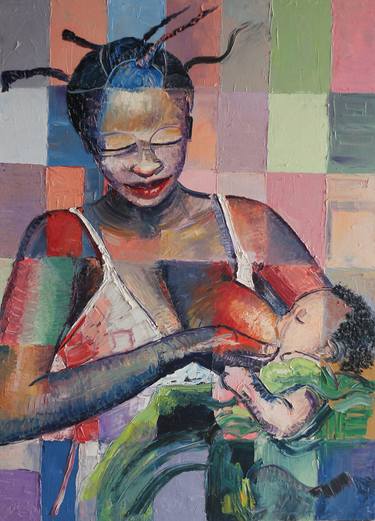 Original Family Paintings by Isiavwe Ufuoma