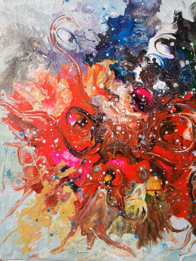 Original Abstract Expressionism Abstract Painting by Isiavwe Ufuoma