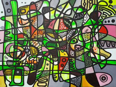 Original Abstract Expressionism Abstract Paintings by Isiavwe Ufuoma