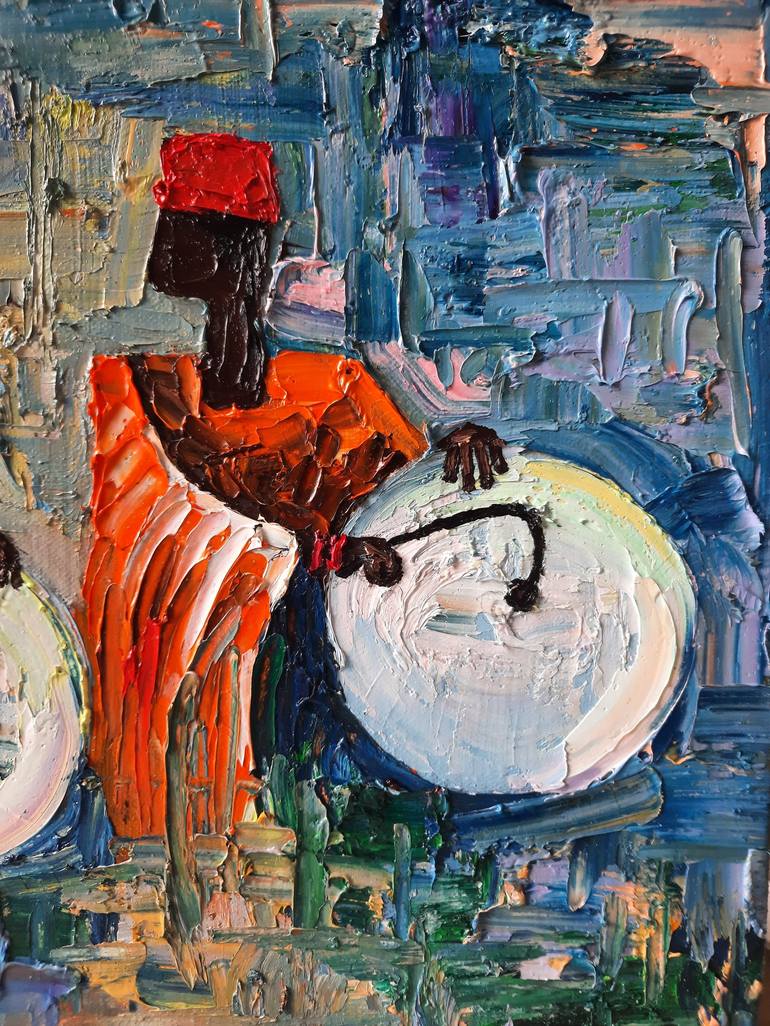 Original Conceptual Abstract Painting by Isiavwe Ufuoma