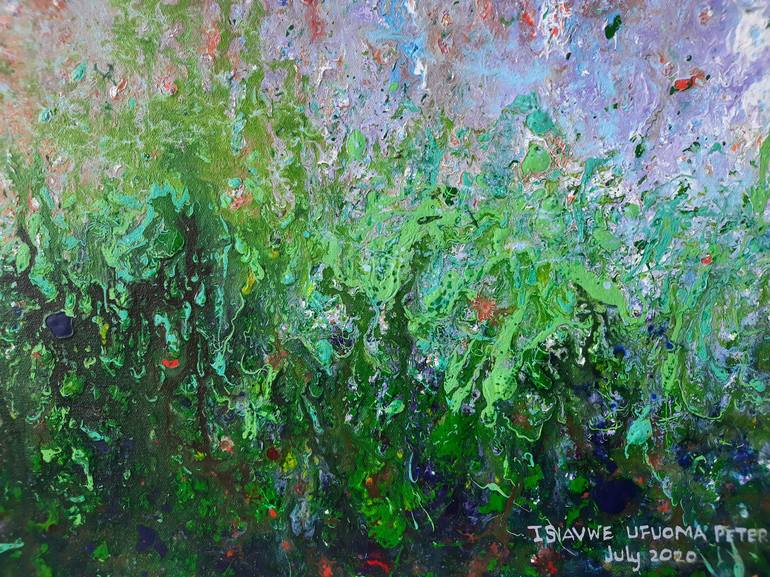 Original Abstract Expressionism Nature Painting by Isiavwe Ufuoma
