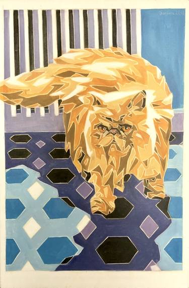 Print of Cubism Cats Paintings by Varvara Varvara