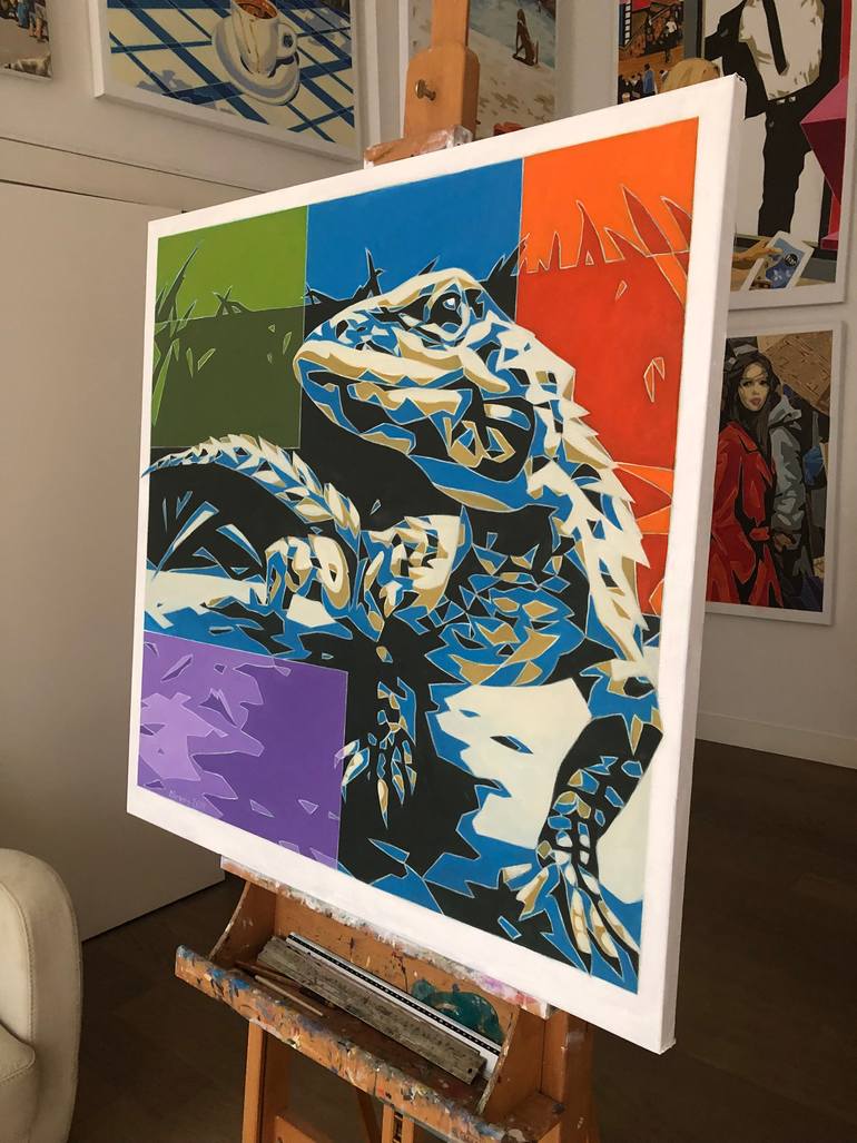 Original Abstract Animal Painting by Varvara Varvara