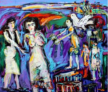 Print of Abstract Expressionism Women Paintings by Ibrahim El Tanbouli