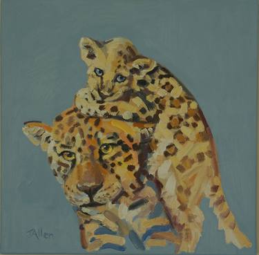 Leopard and cub thumb