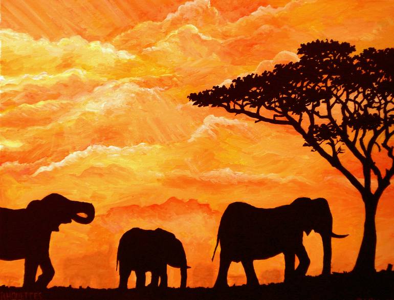 Silhouettes Painting By Christophe Williart 