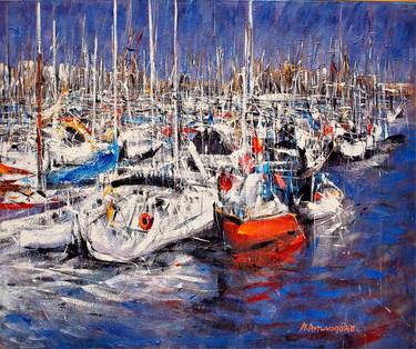 Print of Expressionism Yacht Paintings by Nikoletta Antonopoulou