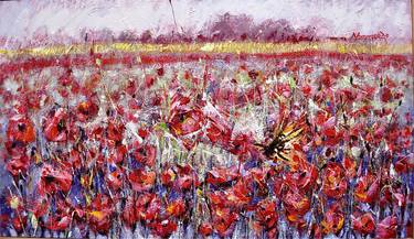 Print of Expressionism Floral Paintings by Nikoletta Antonopoulou