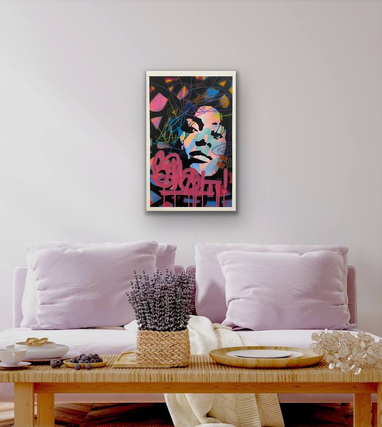 Original Abstract Expressionism People Painting by Aura Xdr