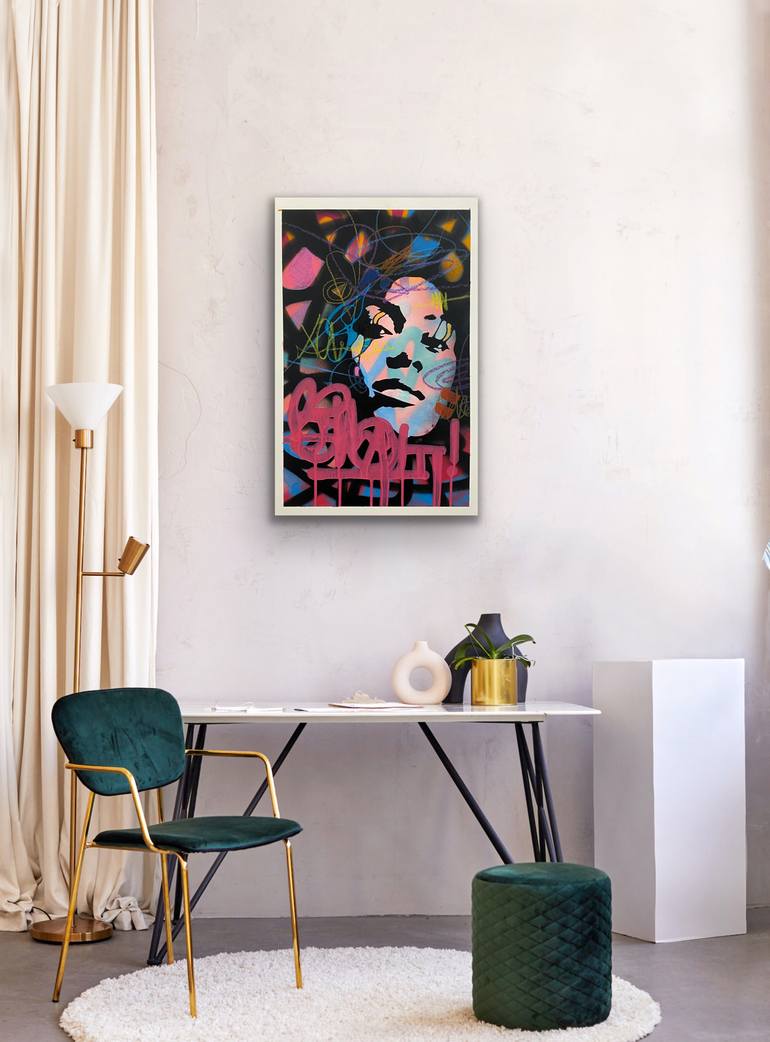 Original Abstract Expressionism People Painting by Aura Xdr