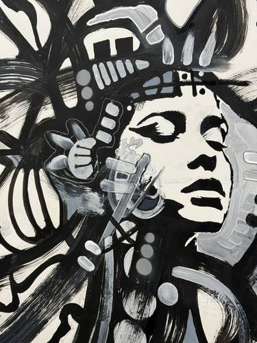 Original Street Art People Paintings by Aura Xdr