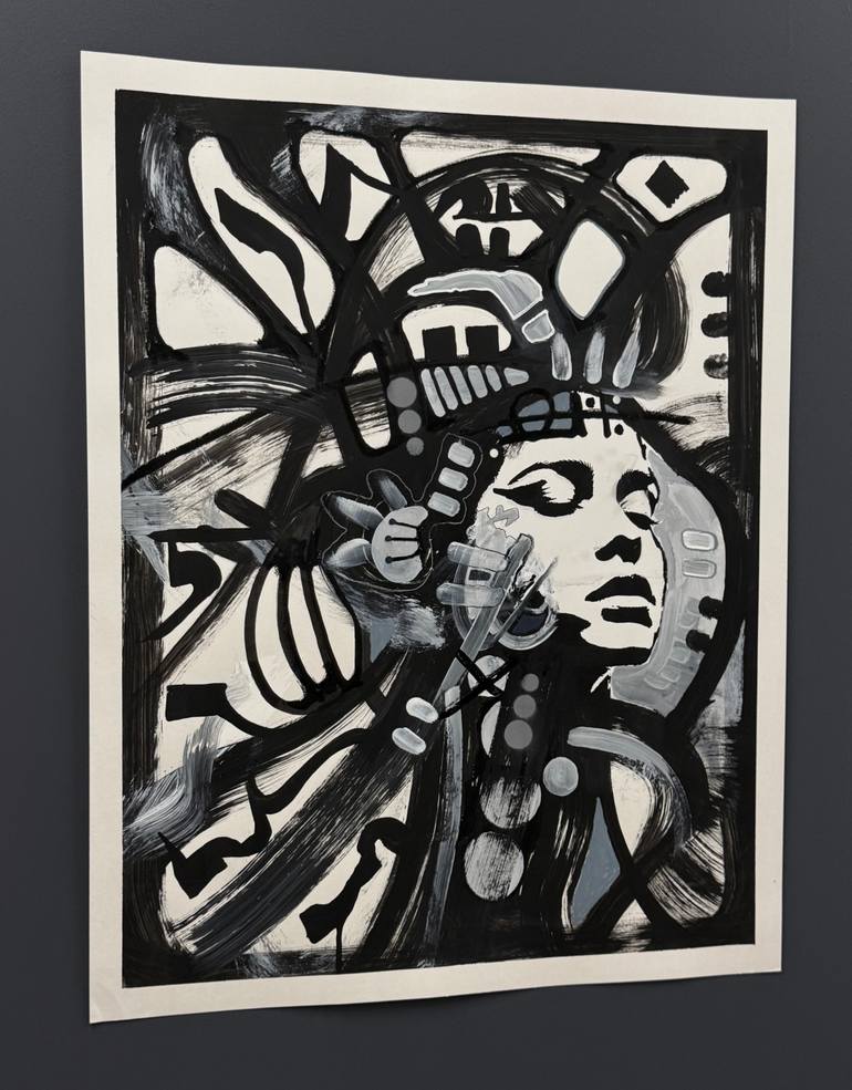 Original Street Art People Painting by Aura Xdr