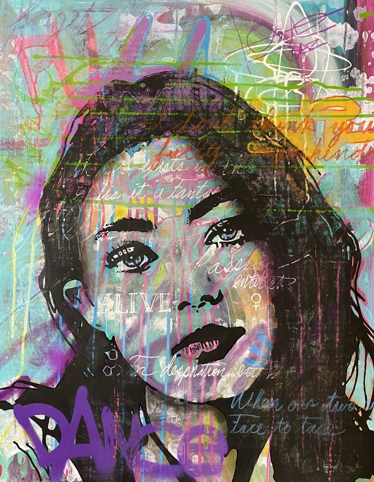 Original Figurative Women Paintings by Aura Xdr